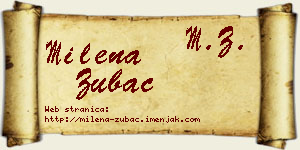 Milena Zubac vizit kartica